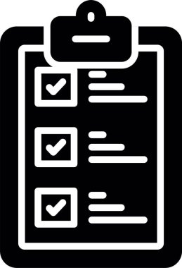 Kontrol listesi. Web simgesi basit illüstrasyon