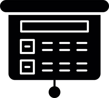 Ağ simgesi. Hesap makinesinin basit illüstrasyonu