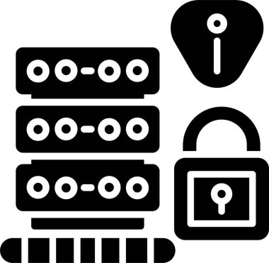 veri güvenlik simgesi, vektör illüstrasyonu
