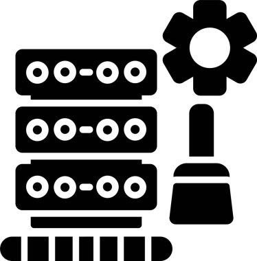 Sunucu. Web simgesi basit illüstrasyon