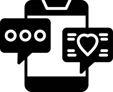 Sohbet simgesi, vektör çizimi