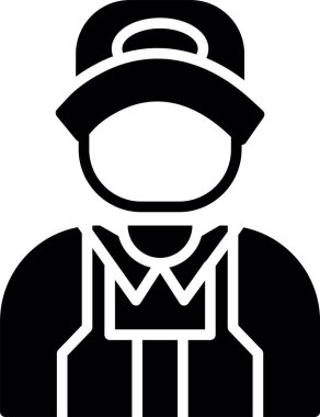 Dağıtım kurye simgesi katı biçimde