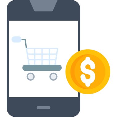 çevrimiçi ödeme vektörü simgesi