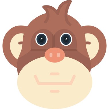 İzole maymun karikatür tasarım