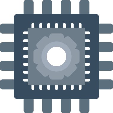 İşlemci. Web simgesi basit illüstrasyon