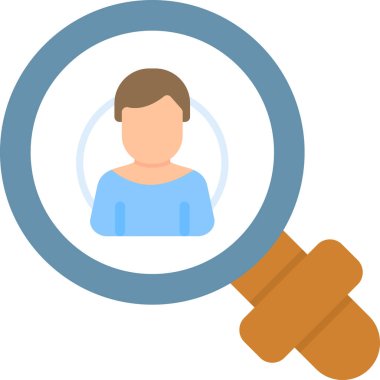 Avukat düz vektör simgesi