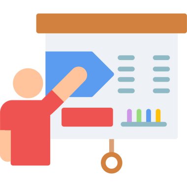 iş analiz grafiği simgesi düz biçimli