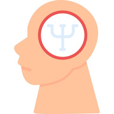 beyin ikonu vektör illüstrasyonu