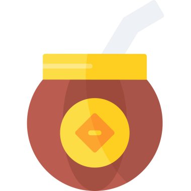 Çift Vektörü İllüstrasyonu, Basit Simge