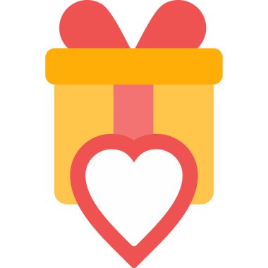 Hediye Vektörü İllüstrasyonu, Basit Simge