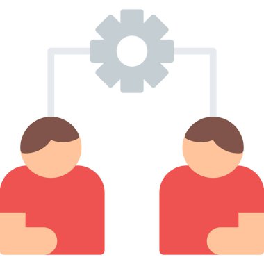 insanlar düz vektör simgesi