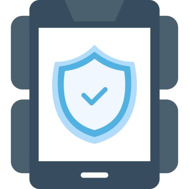 güvenli cep telefonu simgesi düz biçimli