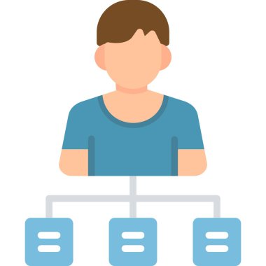 Organizasyon Vektörü İllüstrasyonu, Basit Simge