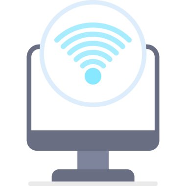 wifi vektör renk çizgisi simgesi