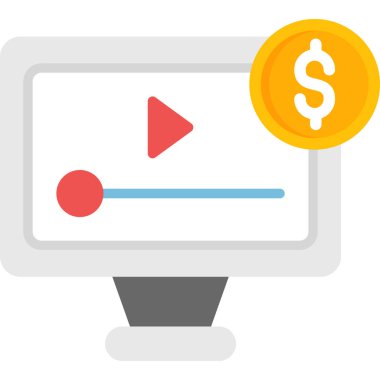 para ve finansman düz vektör simgesi.