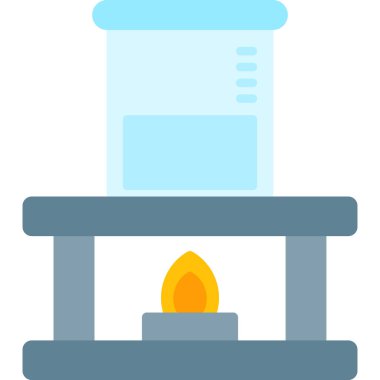 Şömine. Web simgesi basit illüstrasyon