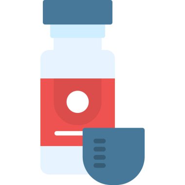 şişe ilaç ikonu düz stil