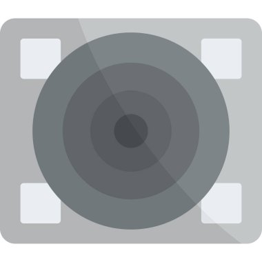Kamera film ikonu. Web için kamera film vektör simgesinin düz çizimi