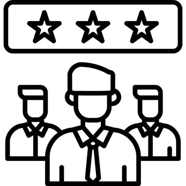 Müşteri derecelendirme vektörü simgesi