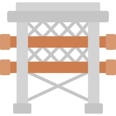 bariyer düz simgesi, vektör, illüstrasyon