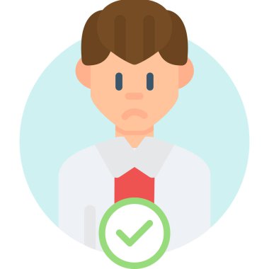 iş vektörü düz renk simgesi