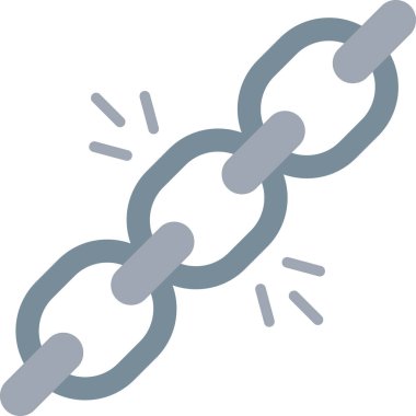 zincir zinciri simgesi doldurulmuş dış hat biçimi