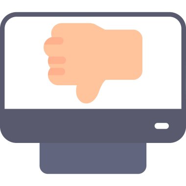 Başparmak yukarı simgesi. Beyaz arkaplanda izole edilmiş web tasarımı için başparmak yukarı vektör sembolünün basit çizimi