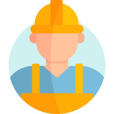 İnşaat mühendisi düz simgesi