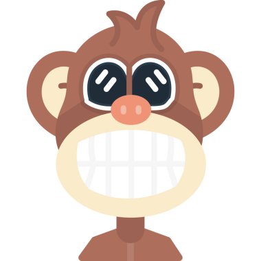 Yüz ifadesi olan şirin bir maymun.