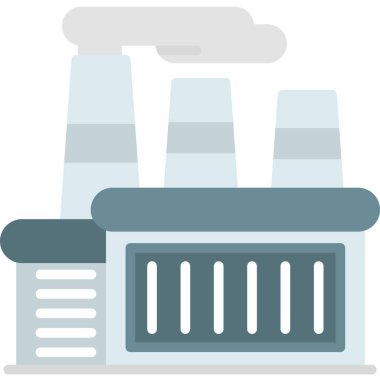 Fabrika fabrikası vektör simgesi.