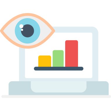 iş düz vektör simgesi