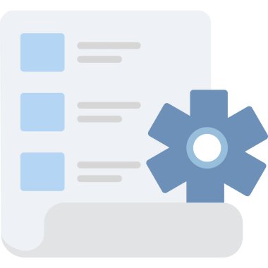 belge dosya ayarları simgesi düz biçimli