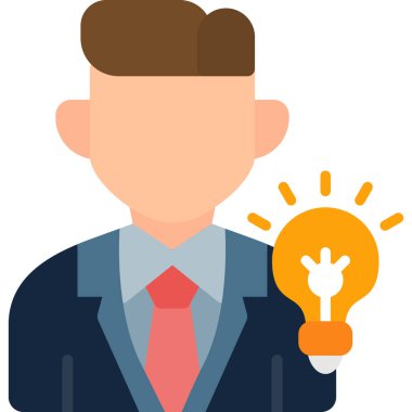 iş fikri simgesi düz stil