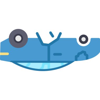 Denizaltı simgesi, düz stil