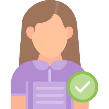 Kız öğrenci, illüstrasyon, beyaz arka planda vektör..