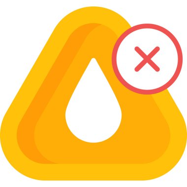 Yasak düz vektör simgesi