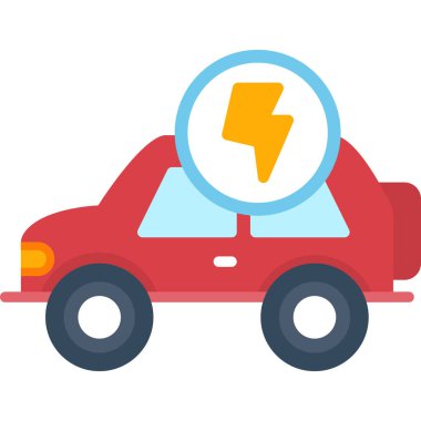 elektrikli araç vektör simgesi