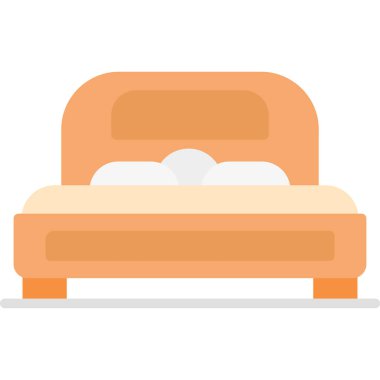 kanepe düz simge vektör çizim