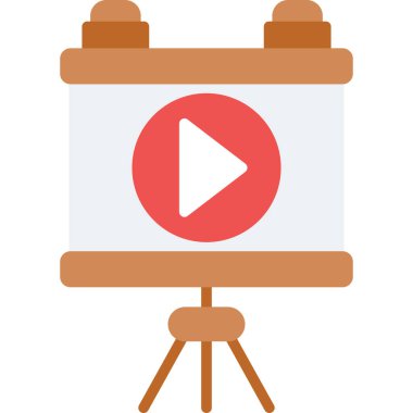 Video oynatıcının düz simgesi