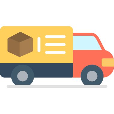 dağıtım kamyonu vektör simgesi