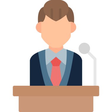 Hoparlör ikon vektörü düz resimleme