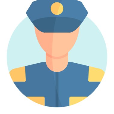 Polis Vektörü İllüstrasyonu, Basit Simge