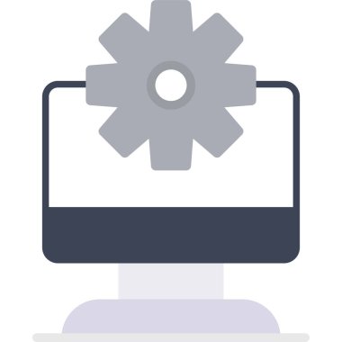 Bilgisayar. Web simgesi basit illüstrasyon