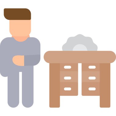 mobilya kutsal kişilerin resmi, vektör çizim