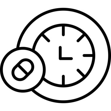 Saat. Web simgesi basit tasarım