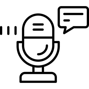 mikrofon simgesi, satır biçimi