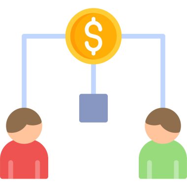 iş düz vektör simgesi