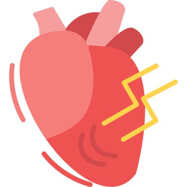 kalp organ ikonu vektör illüstrasyonu