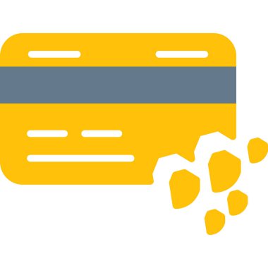 Kredi kartı ikonu. düz tasarım biçimi