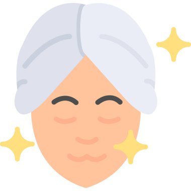 yaşlı kadın yüzü simgesi, izometrik stil